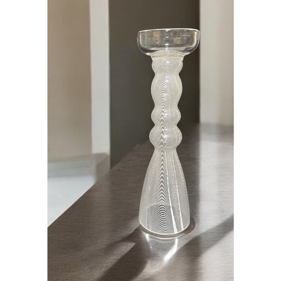 Harrachov Harrtil Lattice Glass Vase Bohemian Czech Art Harrach Vintage 15” - Picture 6 of 6